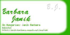 barbara janik business card